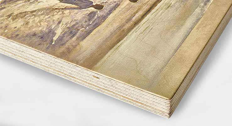 Stampa d‘arte su legno naturale