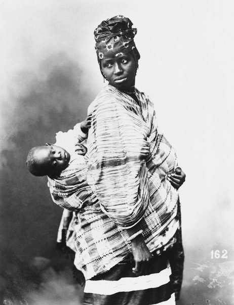 Senegalese Mother and Child, c.1900 (b/w photo)  a French Photographer