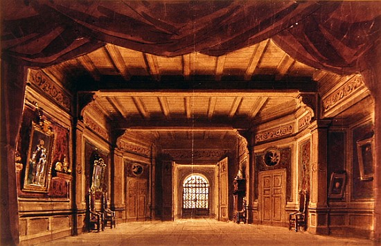Set design for the opera ''The Barber of Seville'', a Gioachino Rossini