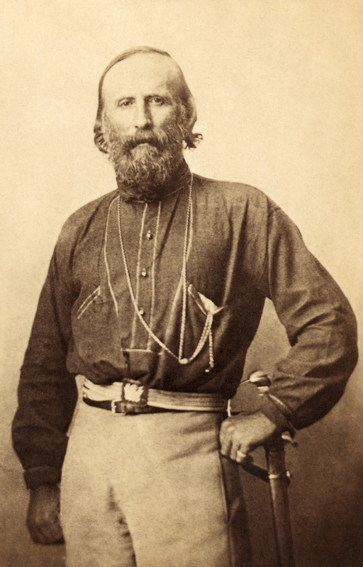 Giuseppe Garibaldi, from a 19th century photograph (litho)  a Scuola Italiana