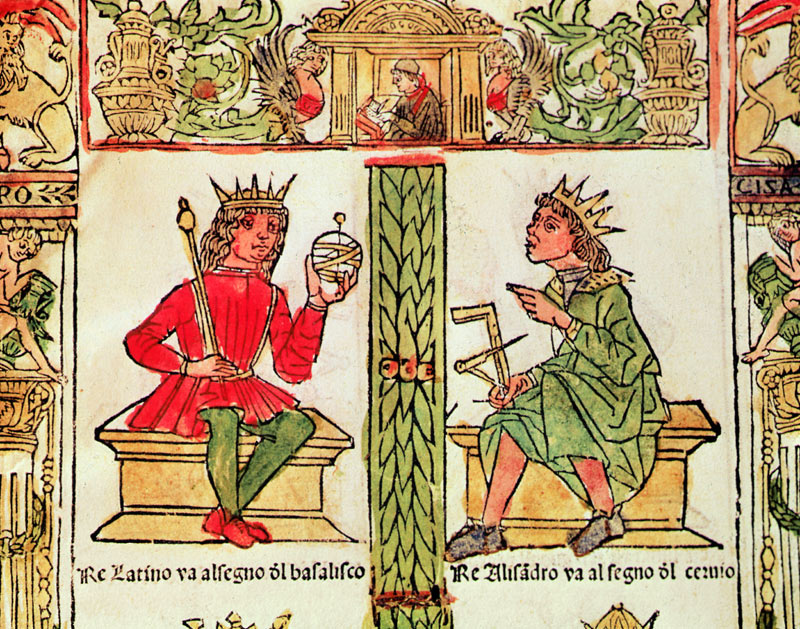 King Latinus and King Alexander, from ''The Book of Fate'' by Lorenzo Spirito Gualtieri a Scuola Italiana