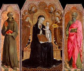 Maria con il Bambino e sei angeli, di Antonius/Padua e Joh.Evang