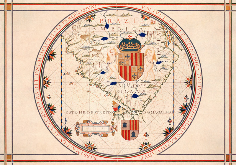 Map of South America a Vaz-Dourado