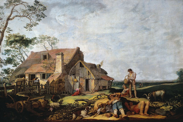 Landscape with Peasants Resting, Tobias and the Angel a Abraham Bloemaert