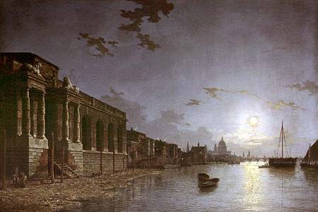A View of the Thames a Abraham Pether