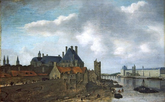 Nevers Hotel and the Louvre Palace a Abraham de Verwer