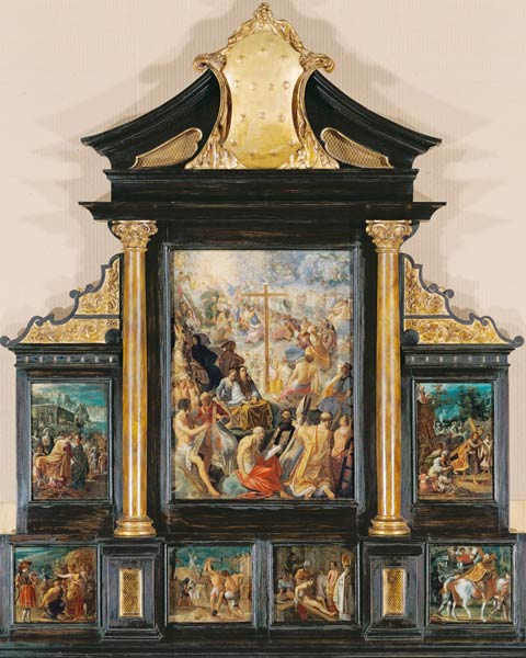 House altar of the cross legend, seven-part total a Adam Elsheimer