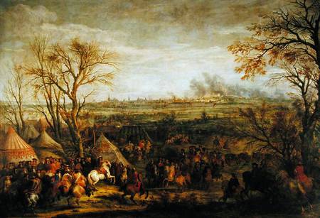 The Taking of Cambrai in 1677 by Louis XIV (1638-1715) a Adam Frans van der Meulen