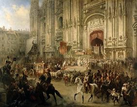 Ceremonial reception of Field-marshal Alexander Suvorov in Milan in April 1799, c.1850