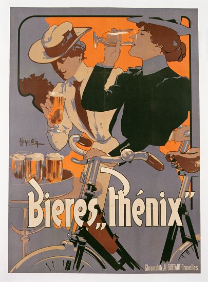 Poster advertising Phenix beer a Adolfo Hohenstein