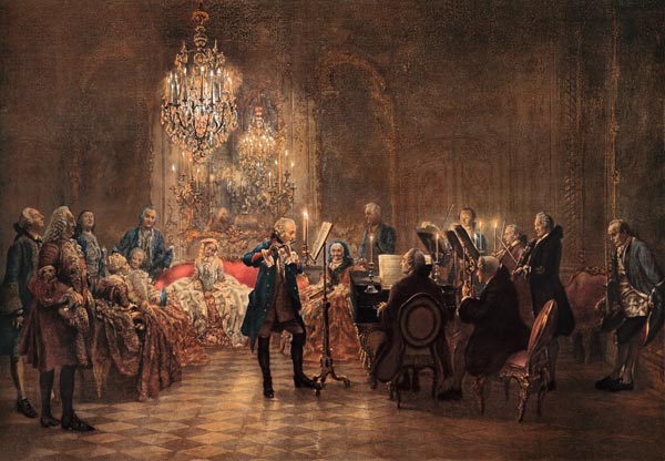 Concerto di flauto di Federico il Grande (replica dell'originale) a Adolph Friedrich  von Menzel