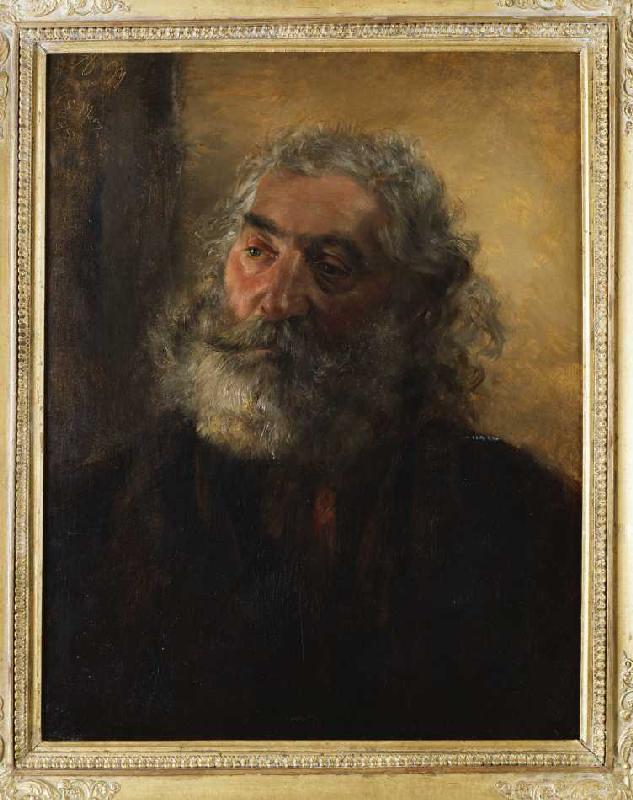Portrait eines bärtigen Mannes a Adolph Friedrich  von Menzel