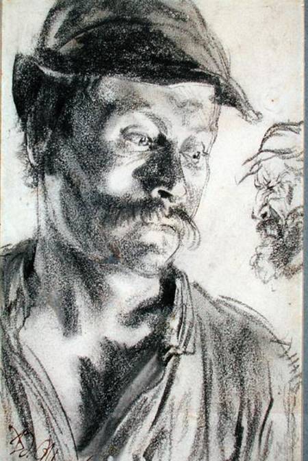 Study for 'The Ironmongers' a Adolph Friedrich  von Menzel