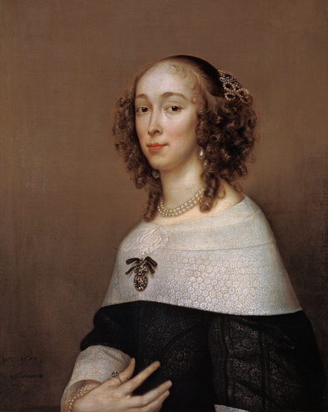 Bildnis einer Dame mit lockigem Haar a Adriaen Hannemann