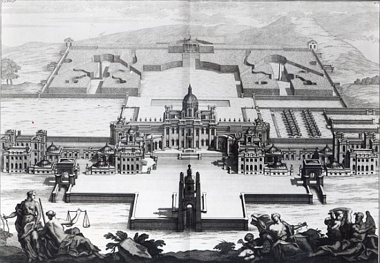 Castle Howard, from ''Vitruvius Britannicus'' Colen Campbell; engraved by Hendrik Hulsbergh, c.1718- a (after) Colen Campbell