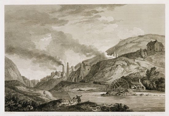 An Iron Work for Casting of Cannon and a Boreing Mill taken from the Madeley side of the River Sever a (after) George Robertson
