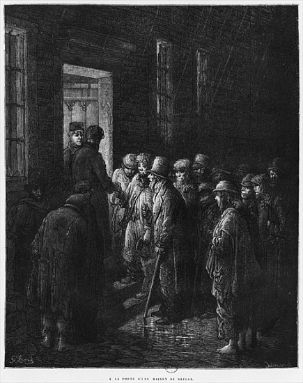 A house of refuge, illustration from ''Londres'' Louis Enault (1824-1900) 1876; engraved by by Paul  a (after) Gustave Dore