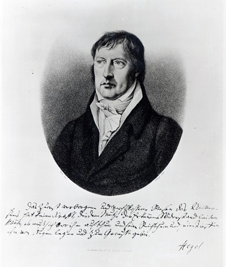 Georg Wilhelm Friedrich Hegel; engraved by F.W Bollinger, c.1825 a (after) Johann Christian Xeller