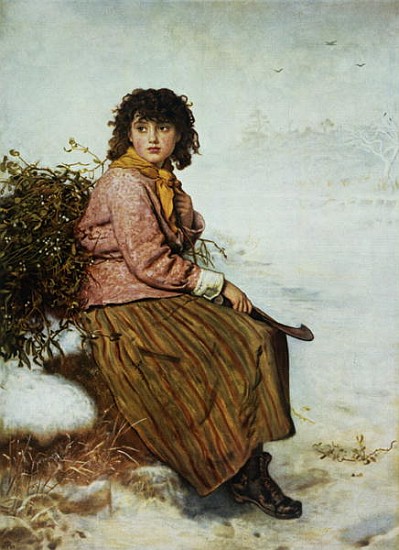 The Mistletoe Gatherer a (after) Sir John Everett Millais