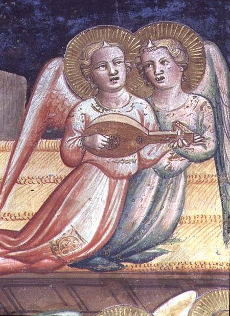 Two Musical Angels, a detail from The Life of the Virgin and the Sacred Girdle, from the Chapel of t a Agnolo/Angelo di Gaddi