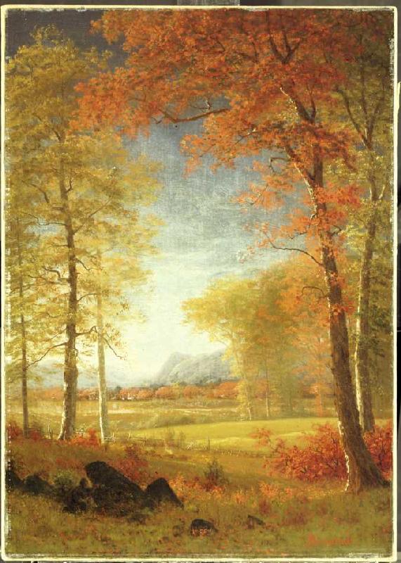 Herbst in Oneida County, New York. a Albert Bierstadt