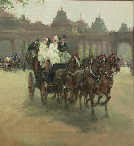 Carriages at Hyde Park a Albert Snr. Ludovici