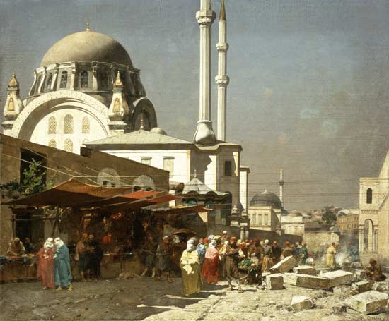 In the bazaar in Konstantinopel a Alberto Pasini