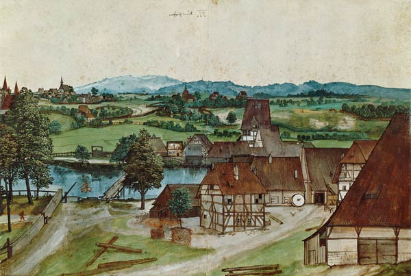 The wire-drawing mill a Albrecht Durer