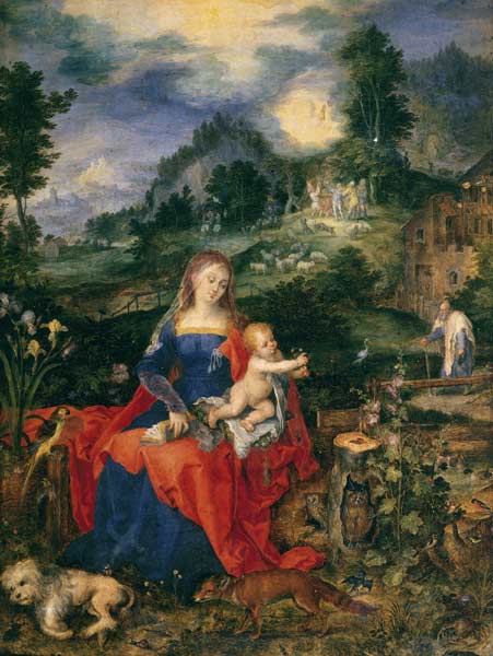 Mary with many animals , Brueghel a Albrecht Durer
