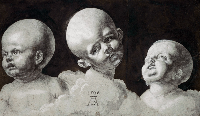 Three Heads of Children a Albrecht Durer