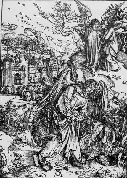 Angel with the key to the Abyss / Dürer a Albrecht Durer