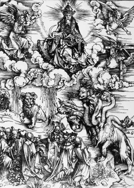 Seven-headed beast / Dürer / 1497/98 a Albrecht Durer