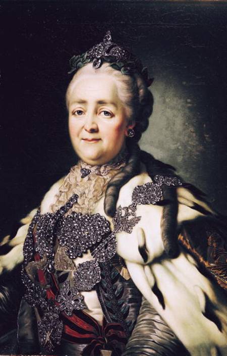 Portrait of Catherine II (1729-96) of Russia a Alexander Roslin