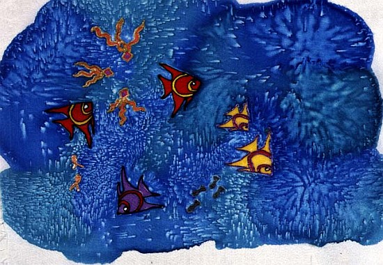 Fish, 1999 (painted silk)  a Alexandra  Cowan