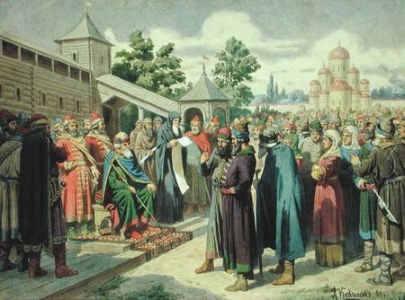 Reading of the Code in the Presence of Grand Duke Jaroslav of Novgorod a Alexej Danilovich Kivschenko