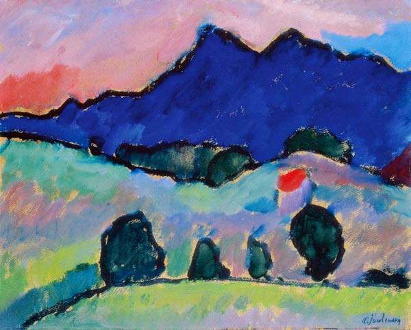 Montagna blu a Alexej von Jawlensky