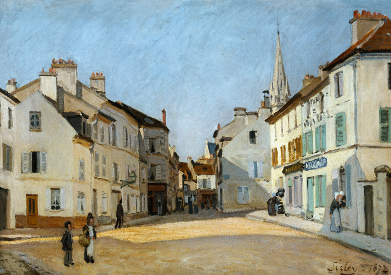 Rue de la Chaussee at Argenteuil a Alfred Sisley