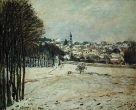 The Snow at Marly-le-Roi a Alfred Sisley