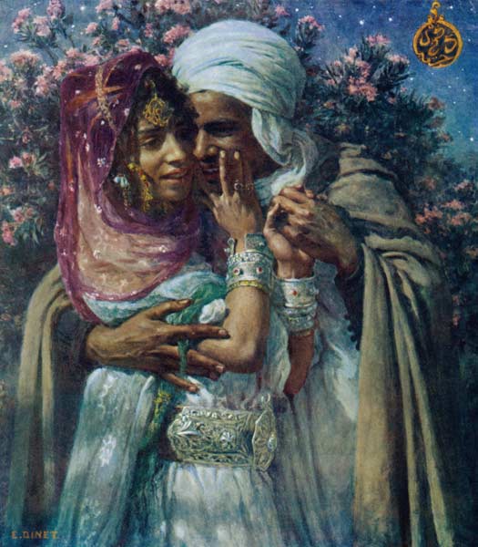 Arabische Liebesnacht a Alphonse Etienne Dinet