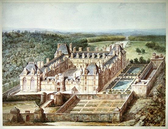 View of the Chateau of Ecouen a Alphonse Lejeune