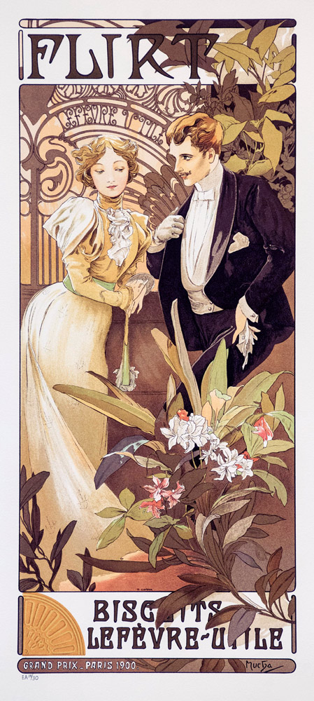 Advertising Poster for the Flirt Biscuit - Alfons Mucha