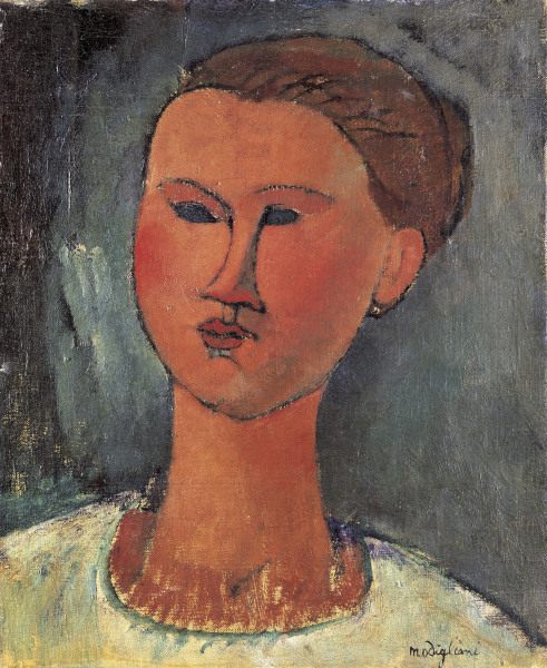 A.Modigliani / Head of a Woman / 1915 a Amadeo Modigliani