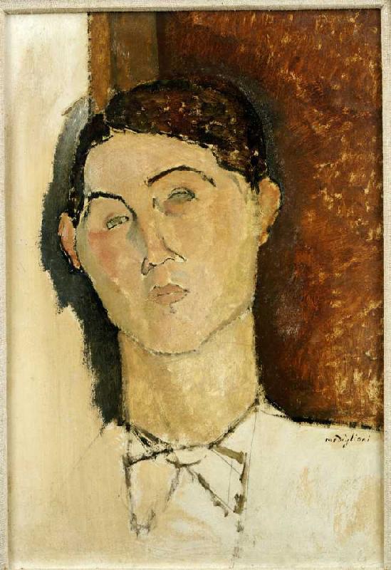 Head of a young man. a Amadeo Modigliani