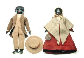 African American Quaker Dolls, c.1840 (mixed media)