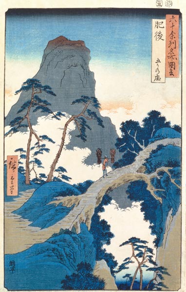 Go-Kanosho, Higo Province (woodblock print) a Ando oder Utagawa Hiroshige