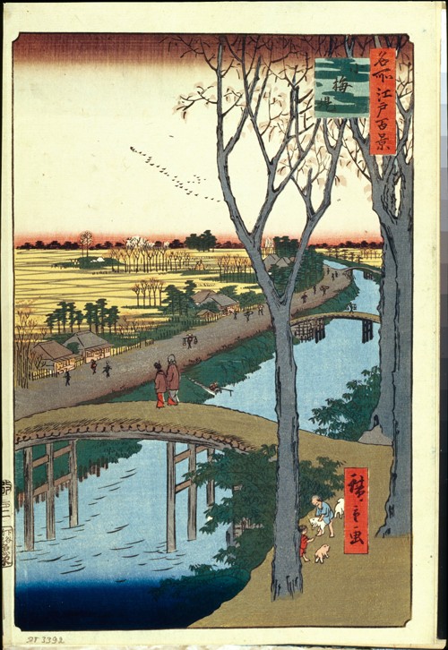 Koume Embankment (One Hundred Famous Views of Edo) a Ando oder Utagawa Hiroshige