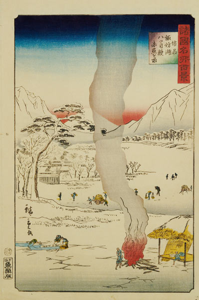 Men Fishing For Eels And Other Fish Through A Hole In  The Ice a Ando oder Utagawa Hiroshige