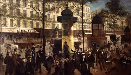 Study for a panorama of the Boulevard de Montmartre a Andre Gill