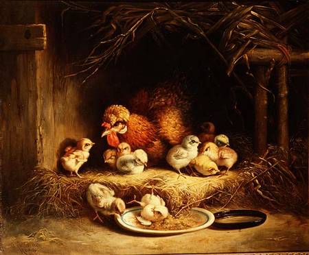 Hen with her Chicks a Andrea Cherubini