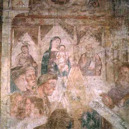 St. Ranieri Praying in the Temple (detail) a Andrea  di Bonaiuto